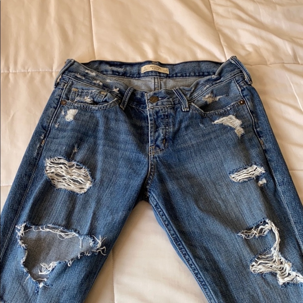 Abercrombie and fitch ripped jeans